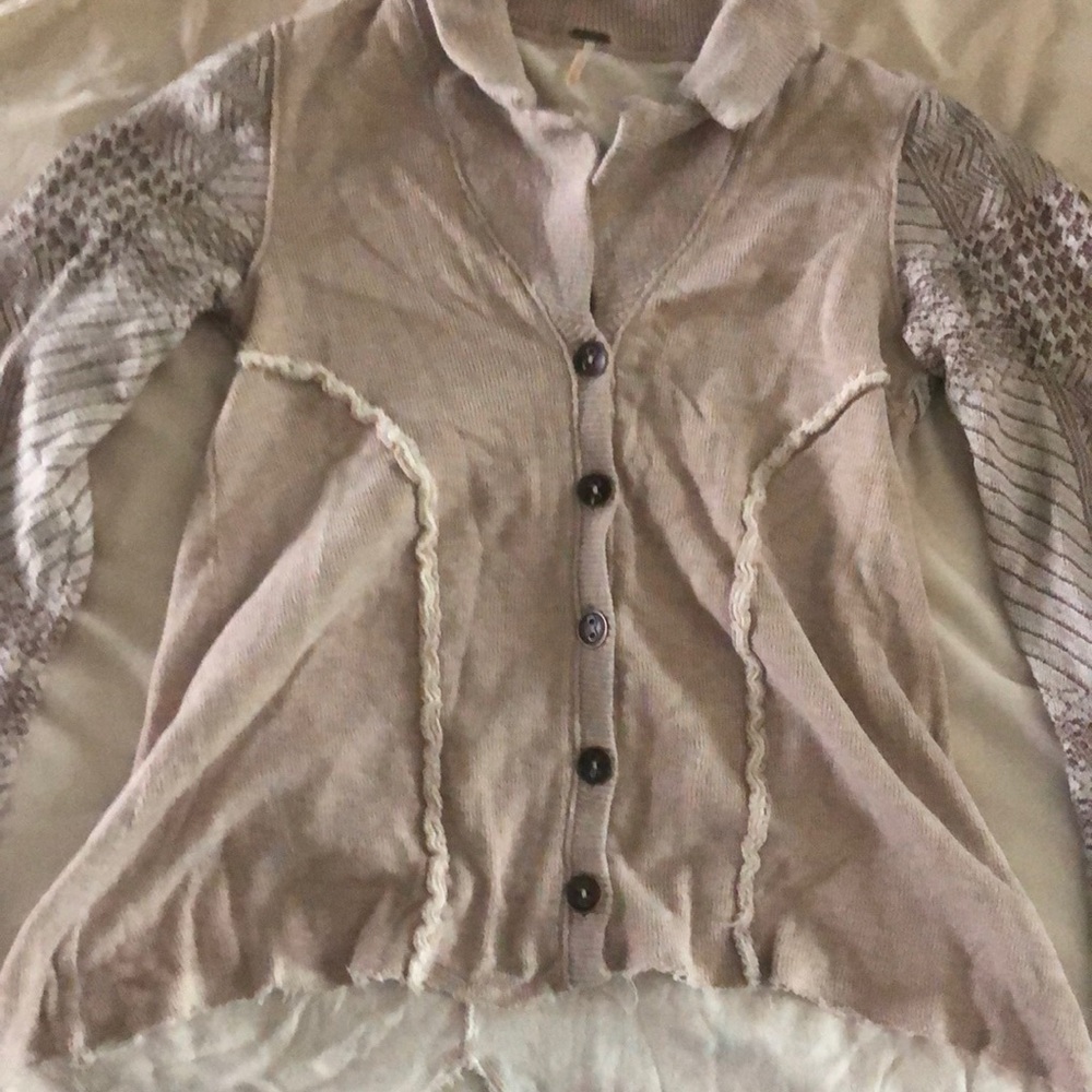 Free People sweatshirt cardigan